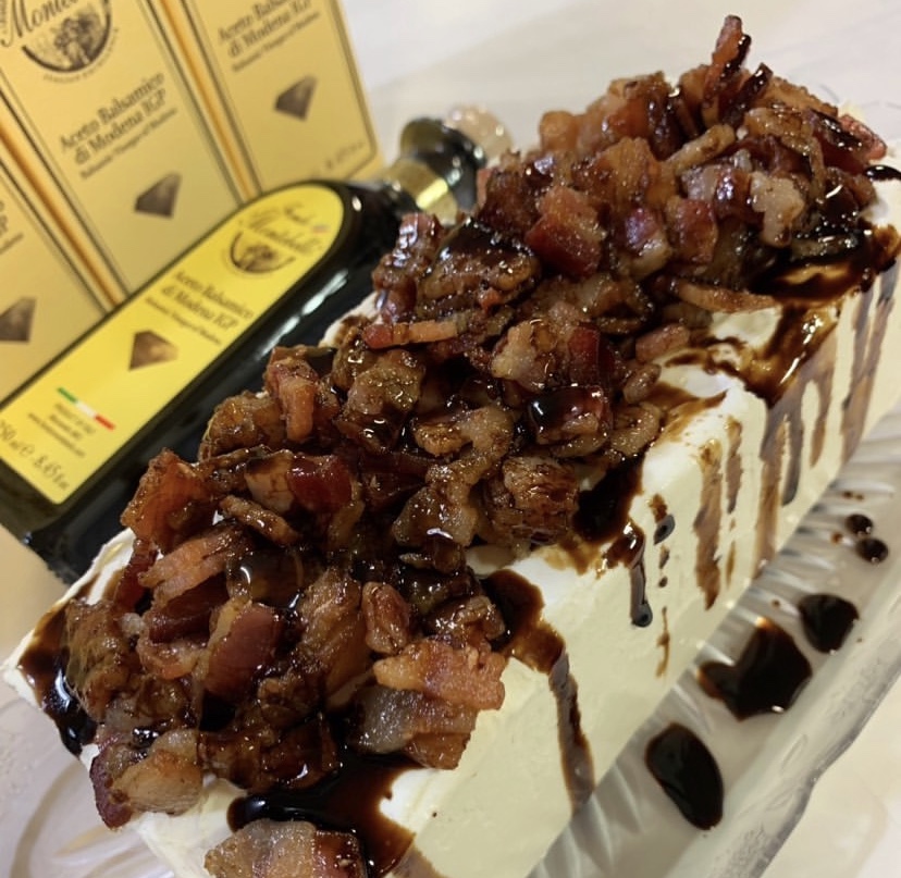 Bacon, Cream Cheese and Balsamic Appetizer