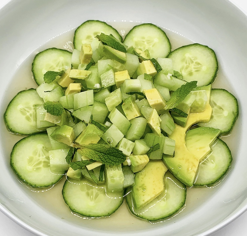 Cucumber Avocado Salad with Aged White Balsamic